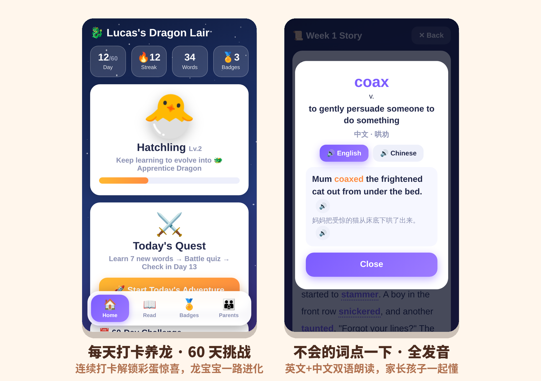 LexiPath 程序界面：点读单词卡